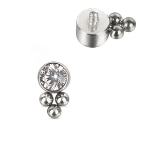 G23 Titanium Flower Labret Piercing Jewelry