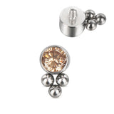 G23 Titanium Flower Labret Piercing Jewelry