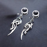 Geometry Pendant Stainless Steel Ear Tunnel Plugs Gauges Flesh Piercing