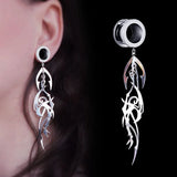 Geometry Pendant Stainless Steel Ear Tunnel Plugs Gauges Flesh Piercing