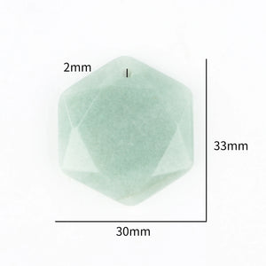 1Pc Green Aventurine Gem Stone Pendant Bead DIY Necklace Bracelet Earrings