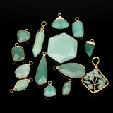 1Pc Green Aventurine Gem Stone Pendant Bead DIY Necklace Bracelet Earrings