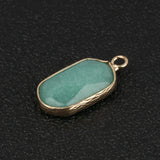 1Pc Green Aventurine Gem Stone Pendant Bead DIY Necklace Bracelet Earrings