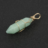 1Pc Green Aventurine Gem Stone Pendant Bead DIY Necklace Bracelet Earrings