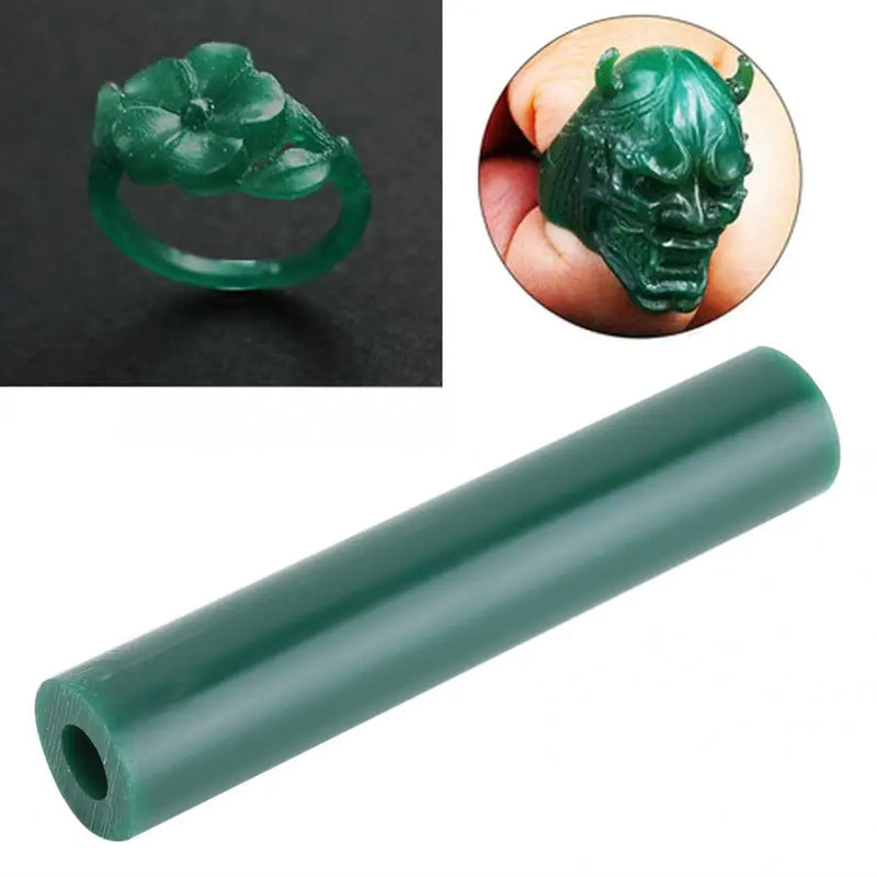 Green Wax Tube Jewelry Ring Mold for Engraving Carving T1062S