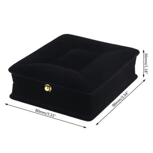 Handy Velvet Jewelry Display Box Necklace Ring Storage Case
