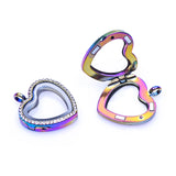 Heart Love Glass Memory Floating Locket Pendant For Women