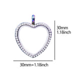 Heart Love Glass Memory Floating Locket Pendant For Women