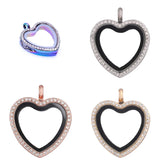 Heart Love Glass Memory Floating Locket Pendant For Women