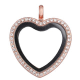 Heart Love Glass Memory Floating Locket Pendant For Women