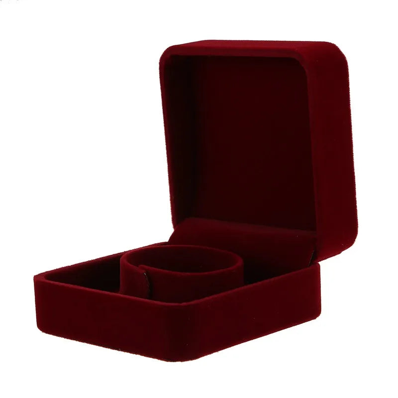 Jewelry Storage Box Organizer Display Case Jujube Red