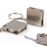 Retractable Stainless Steel Ruler Tape Measure Key Ring