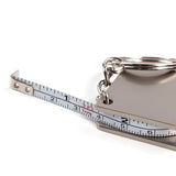 Retractable Stainless Steel Ruler Tape Measure Key Ring