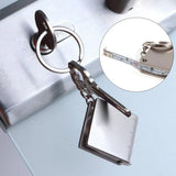 Retractable Stainless Steel Ruler Tape Measure Key Ring