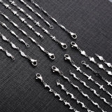 Stainless Steel Long Chain Necklaces For Women Silver Heart Cross Necklace