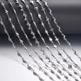 Stainless Steel Long Chain Necklaces For Women Silver Heart Cross Necklace