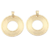 1Pc Boho Hollow Open Round Charms Pendants for DIY Necklace Making 68x58mm