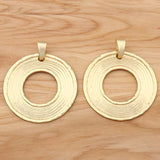1Pc Boho Hollow Open Round Charms Pendants for DIY Necklace Making 68x58mm