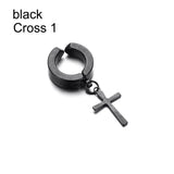 Cross Shaped Clip On Ear Cuff Earrings