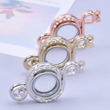 1Pc Music Note Glass Memory Locket Pendant Jewelry