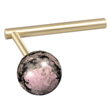 Crystal Stone Round Ball Curtain Tieback Wall Mounted Metal Hook