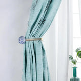 Crystal Stone Round Ball Curtain Tieback Wall Mounted Metal Hook