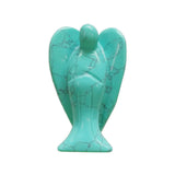 Natural Gem Stone Angel Crystal Pine Carving Crafts Figurine Ornaments 50mm