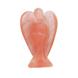 Natural Gem Stone Angel Crystal Pine Carving Crafts Figurine Ornaments 50mm