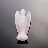 Natural Gem Stone Angel Crystal Pine Carving Crafts Figurine Ornaments 50mm