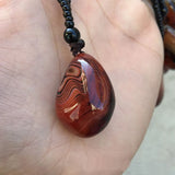 Agate Palm Stone Pendant Sardonyx Necklace