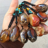 Agate Palm Stone Pendant Sardonyx Necklace