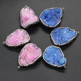 Natural Stone Druzy Agates Pendant for Jewelry Making