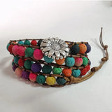 Natural Stone Hand-Woven Multi-Layer Wrap Bracelet for Women Men