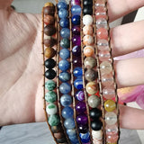 Natural Stone Hand-Woven Multi-Layer Wrap Bracelet for Women Men