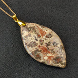 Plum Blossom Agates Pendant Hand Polished Silk Wrapped Healing Love Chakra