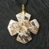 Plum Blossom Agates Pendant Hand Polished Silk Wrapped Healing Love Chakra