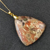Plum Blossom Agates Pendant Hand Polished Silk Wrapped Healing Love Chakra
