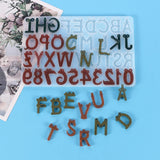 Numbers Letters Resin Keychain Pendant Mold DIY Craft Silicone Mold