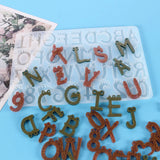 Numbers Letters Resin Keychain Pendant Mold DIY Craft Silicone Mold
