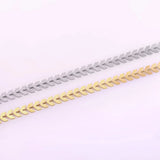 Stainless Steel Leaves Chain Choker Necklace Bohemian Jewelry For Woman