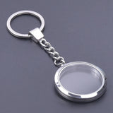 20-40mm Round Floating Photo Locket Keychain Stainless Steel Glass Coin Holder