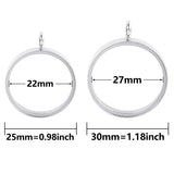 20-40mm Round Floating Photo Locket Keychain Stainless Steel Glass Coin Holder