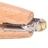 Wooden Tweezers Ring Clamps Holder Jewelry Making Hand Tools Benchwork