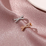 Punk Rhinestone Ear Clip for Women No Pierced C Shape Geometric Earcuff