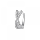 Punk Rhinestone Ear Clip for Women No Pierced C Shape Geometric Earcuff