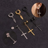 Punk Rock Stainless Steel Hoop Cuff Clip Earring