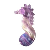 1Pc Rainbow Fluorite Seahorse Quartz Healing Carving Crafts Stone Gift Crystal