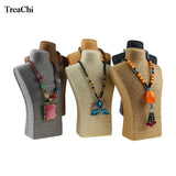 Retro Mannequin Bust Necklace Display Organizer