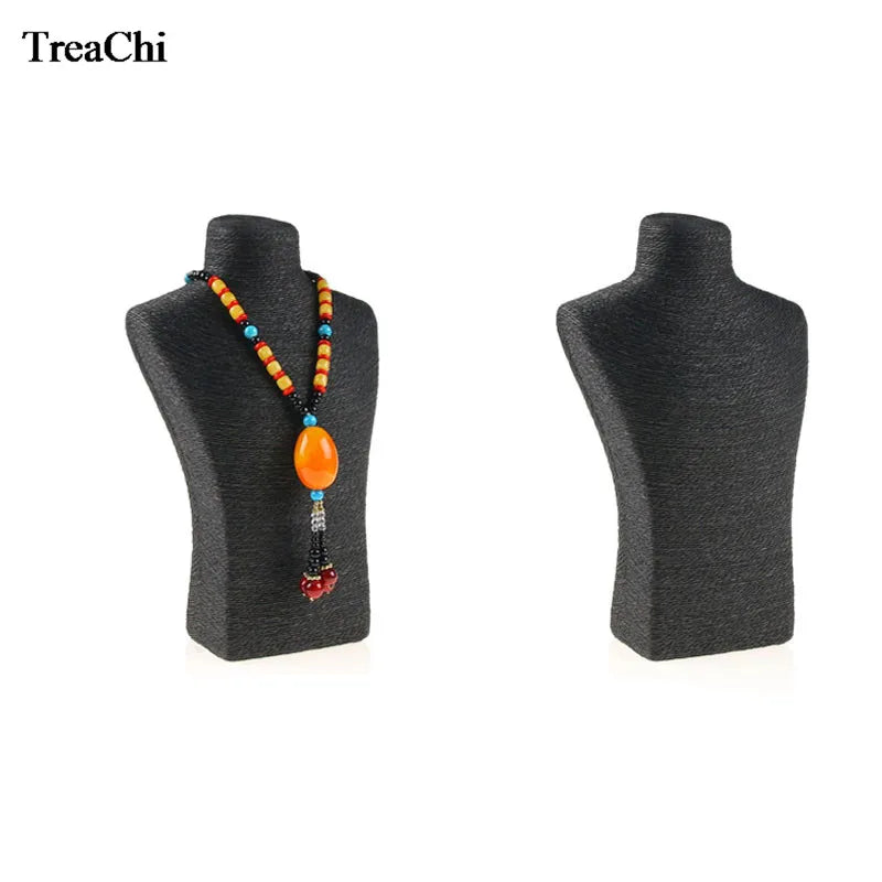 Retro Mannequin Bust Necklace Display Organizer