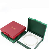 Ribbon Bow Jewelry Box Pearl Necklace Ear Studs Organizer Storage